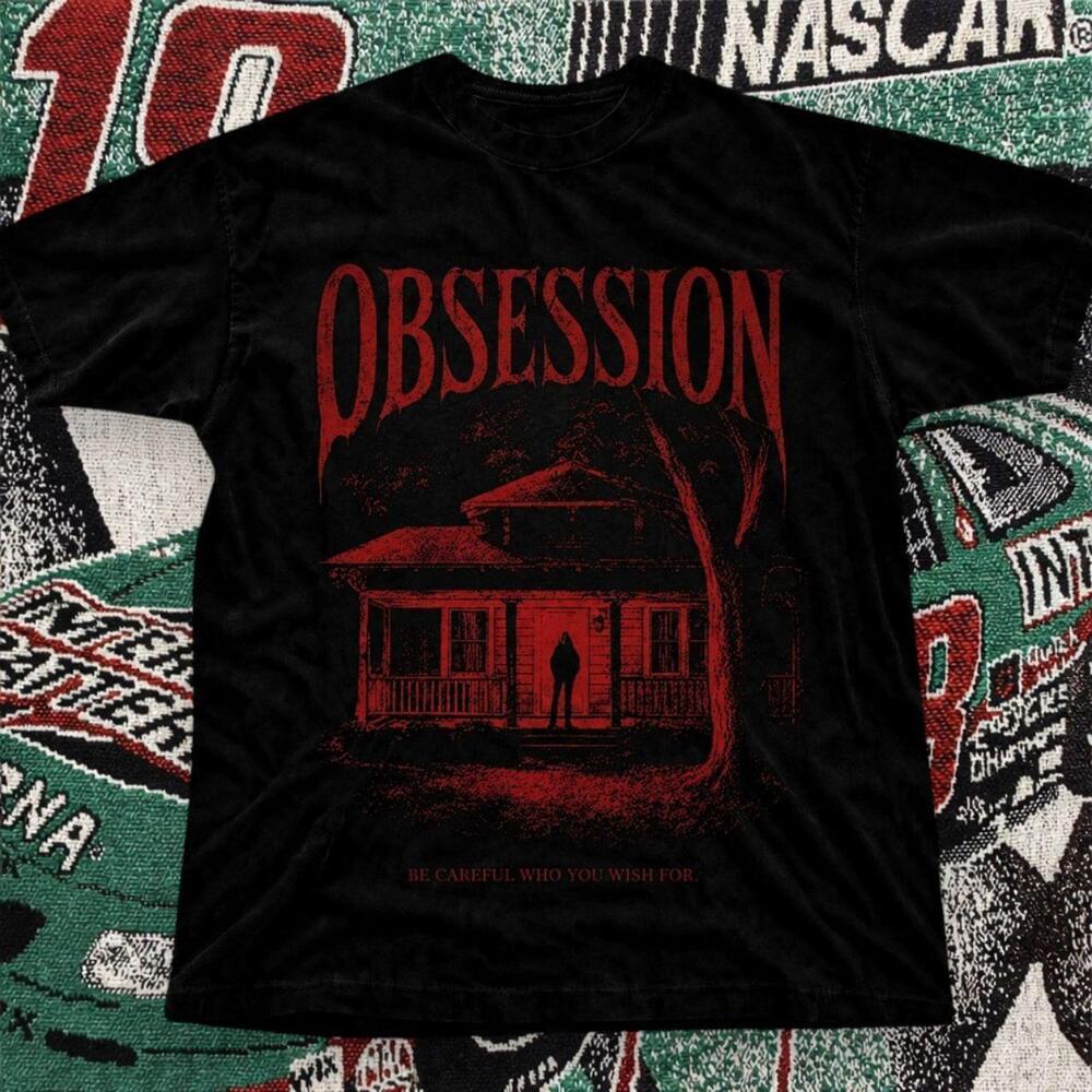 Obsession Horror House Graphic Tee Black Unisex
